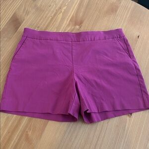 White House Black Market The 5" inch shorts size 14 Fuschia color